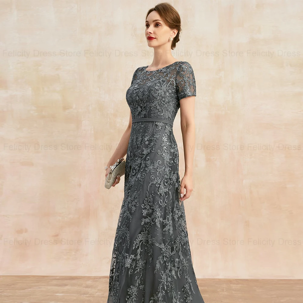 FELICITY splendido abito per la madre della sposa 2024 a-line Scoop abiti da sposa per gli ospiti Applique in pizzo abito da sera da ballo alla caviglia