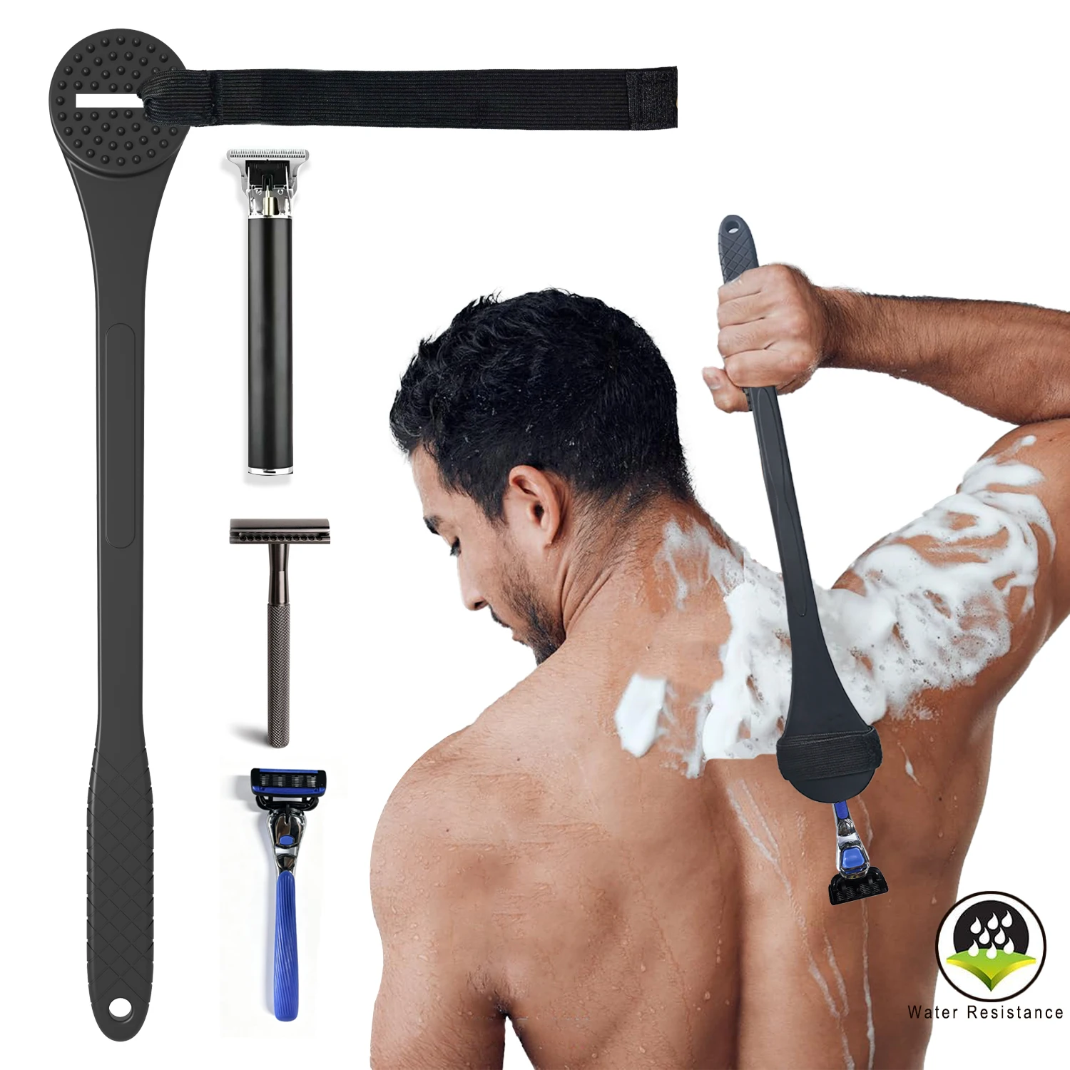 Multi-Function Handle Bandage for Shaver Hair Brush Lotion Applicator Back Hair Shaver Body Shaver Versatile Accessory
