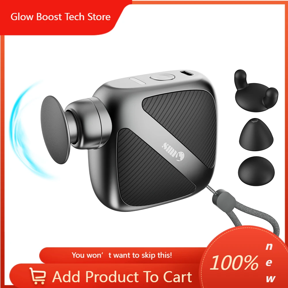 

Портативный мини-массажер NYSmart Library с термомассажем для глубоких мышц и фасций, карманный массажер-бустер с 3 насадками