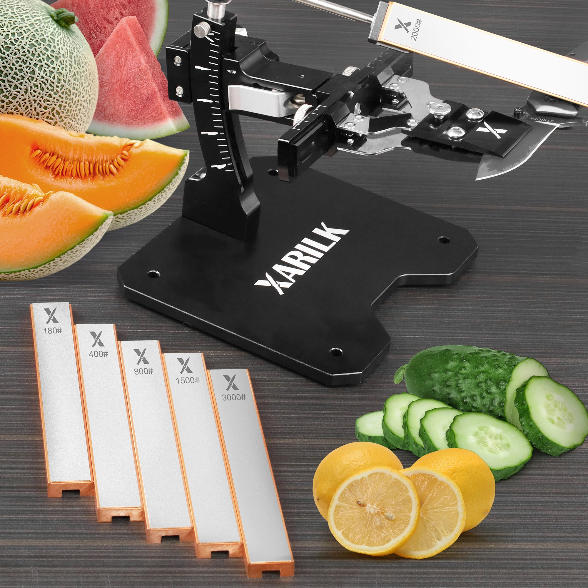 6PCS Diamond Sharpening Stones Set 180-3000 Grit Knife Sharpener Whetstone for Kitchen Camping Outdoor Tools