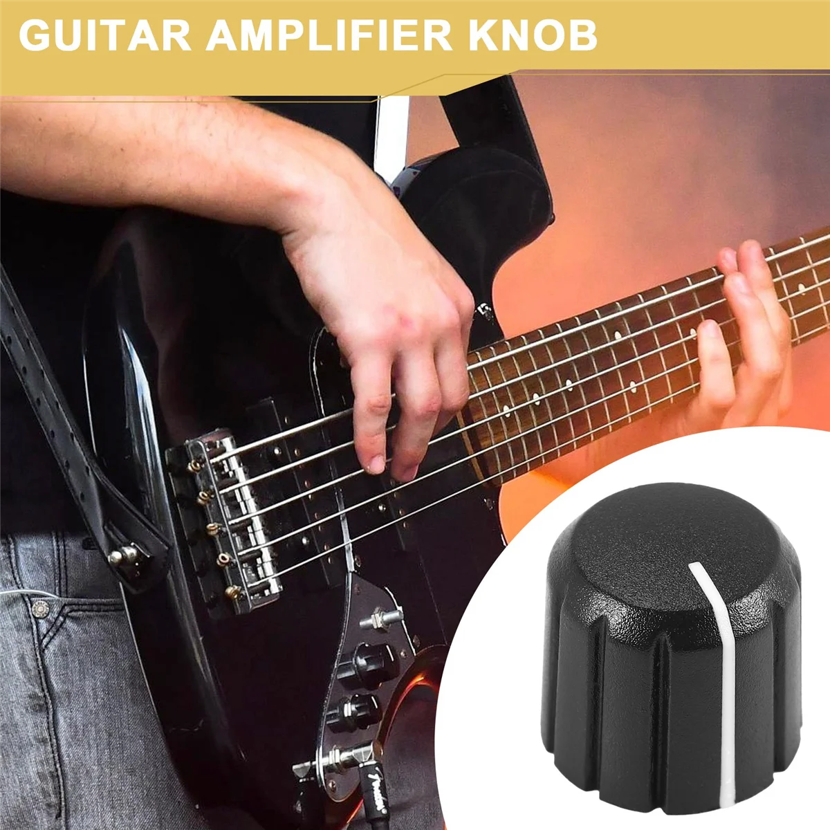 New 10Pcs Potentiometer Control Knobs for Electric Guitar Volume Tone Knobs Black D Type 6mm