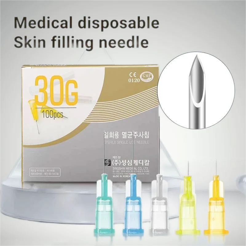 

100 шт. одноразовые безболезненные маленькие иглы, стерильные 30 г иглы для татуировки, иглы для шприца, ирригатор, инструмент для век