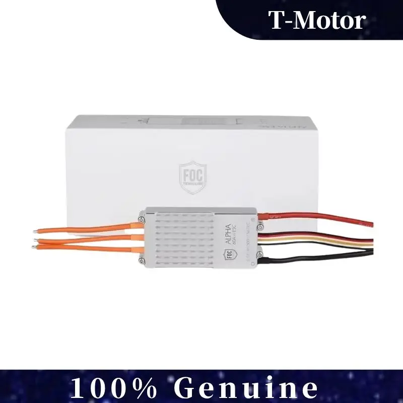 

T-Motor ALPHA 60A 6S FOC ESC - High Efficiency Low Voltage Electronic Speed Controller for Brushless Motor RC FPV Drone