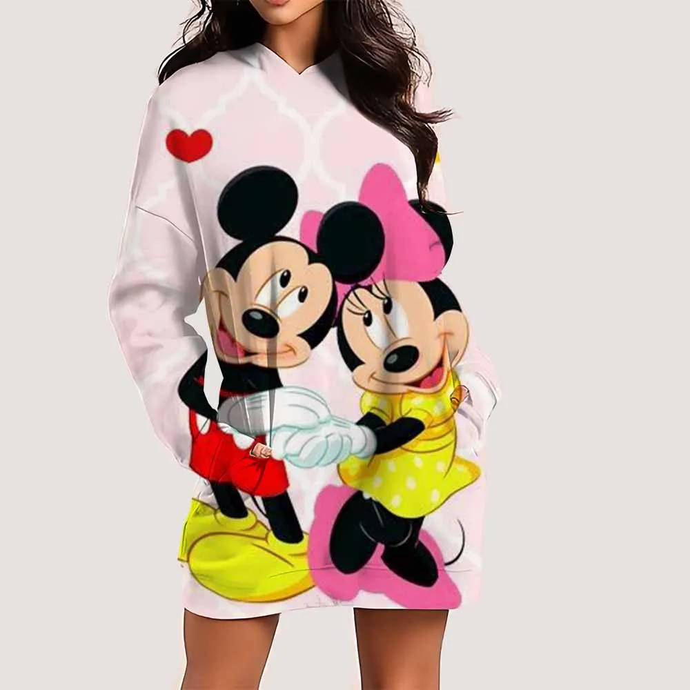Anime Disney Mickey Mouse 2026 Women's Hoodie Women's Street Wear Hoodie Harajuku Hoodie Clothes dress