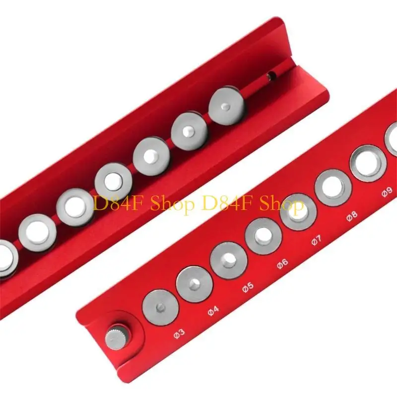

D84F Pocket Hole Doweling Jig for Woodworking Self-centering Vertical Drilling Guide Punching Hole Locator with Multiple Drill