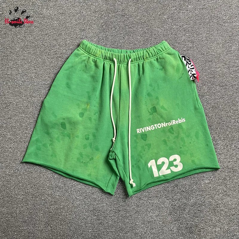 

Good Quality Men Woman Joggers RRR123 Shorts Graffiti Washed Do Old Black Green Purple Red Casual Heavy Fabric Retro