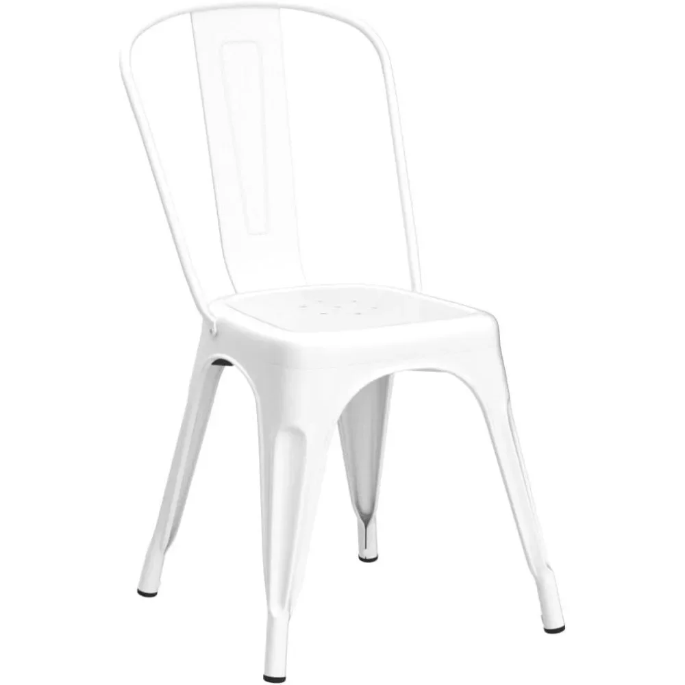 Metal Farmhouse Dining Chair – Tolix-Style for Kitchen, Café, Bistro & Patio Use, 18" Seat Height, Stackable & Water-Resistant