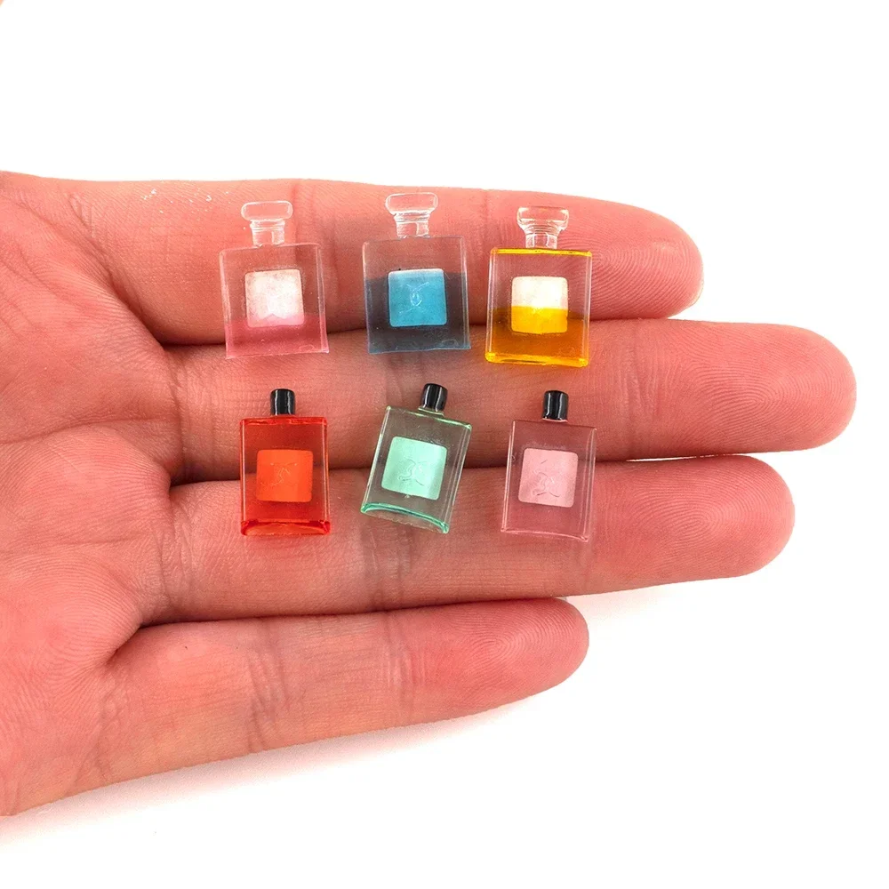 6Pcs 1/12 Doll House Miniature Resin Perfume Bottle Simulation Model Toy Mini Decorate Dollhouse Accessories