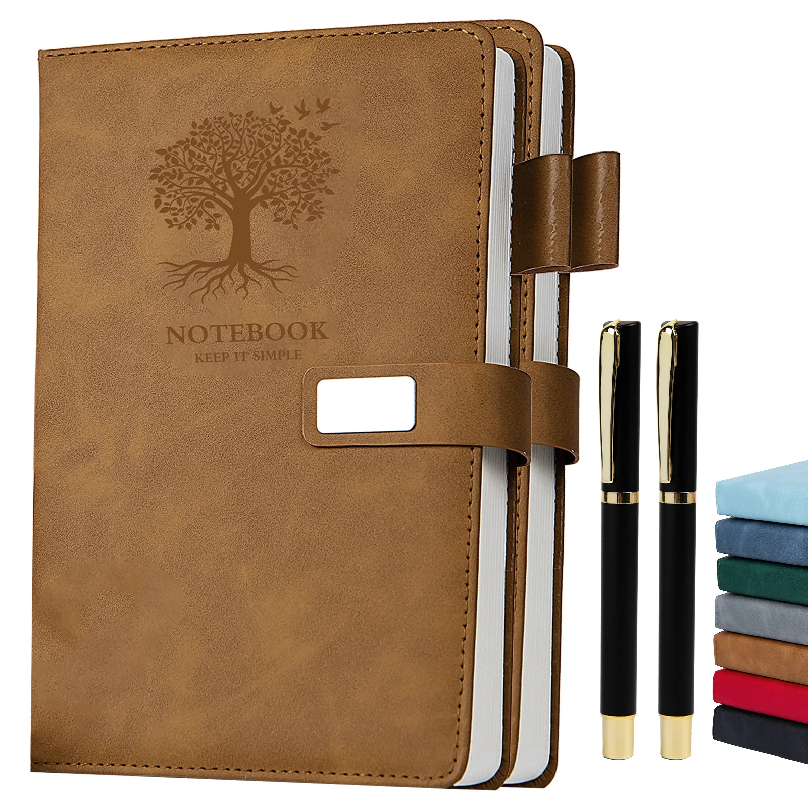 caderno-a5-com-capa-dura-e-paginas-pautadas-com-caneta-180-paginas-em-couro-vintage-para-mulheres-e-homens-ideal-para-escrita-viagens-negocios-trabalho-e-escola
