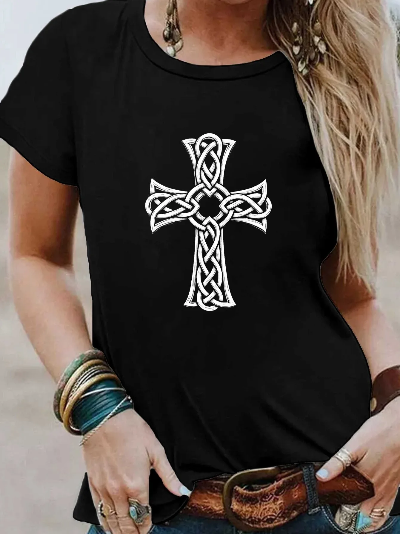 

T-Shirt Women's Casual Short-Sleeved Top for Everyday Wear