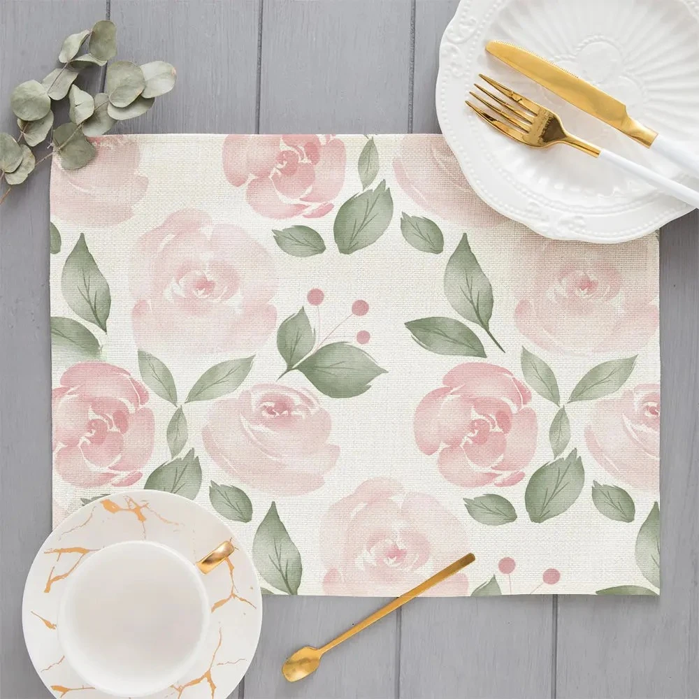 1-Piece [Bohemian Floral] Print Placemat, Practical & Durable, Home Kitchen Placemat