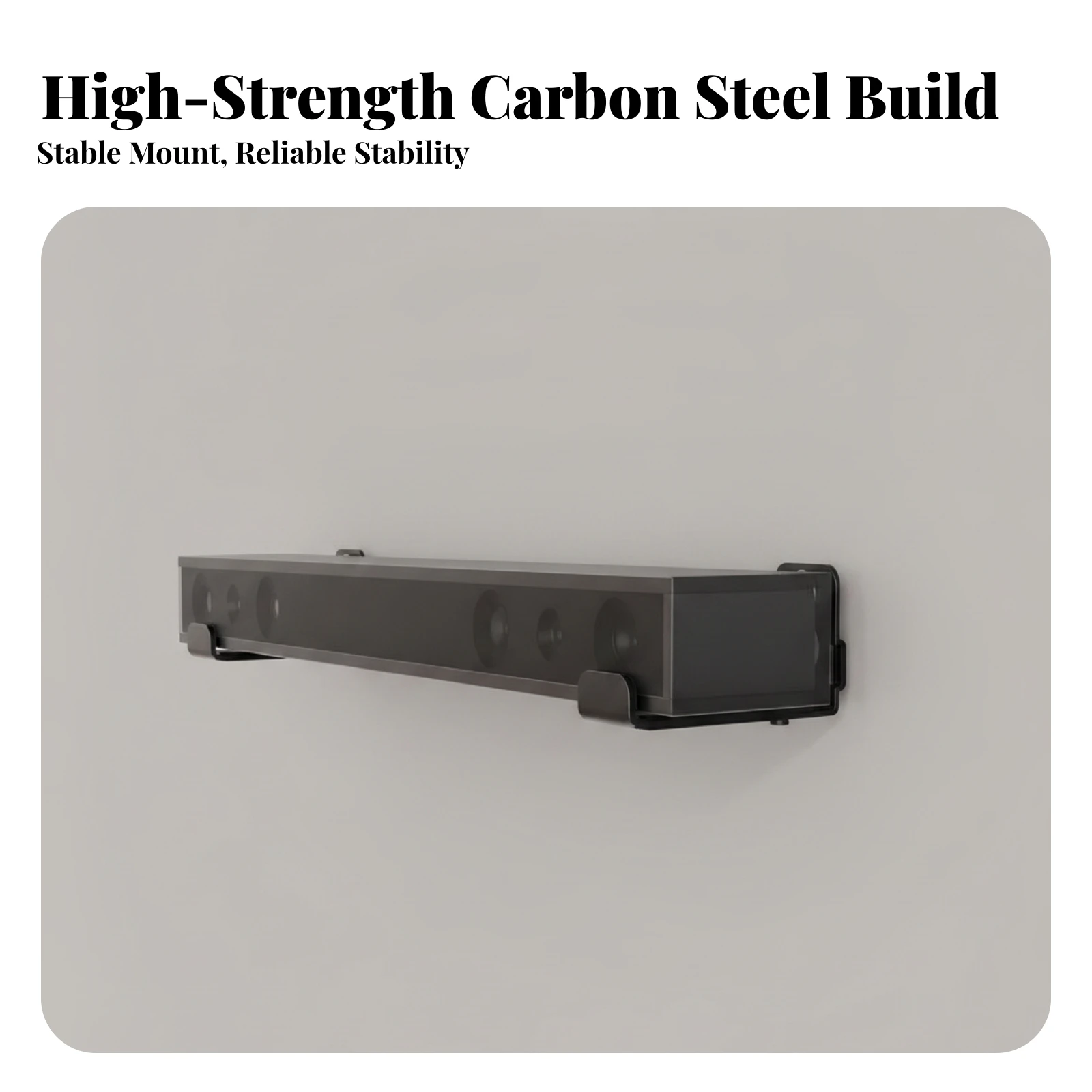 Soundbar Wall Mount Telescoping Soundbar Mounting Bracket L-Shaped Brackets Heavy Duty Slim for Home Theater, Living Room