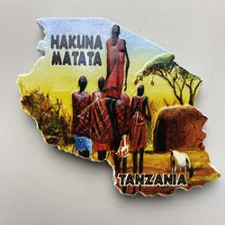 Tanzania, Africa creative cultural tourism souvenirs, 3D refrigerator magnets, home decoration supplies, collection of handicraf