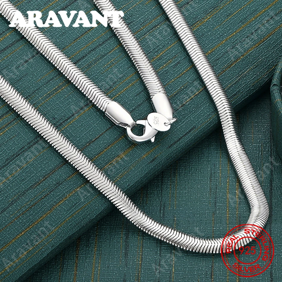 

925 Sterling Silver 6mm Cartilage Snake Chain Necklace - Exquisite And Cute Wedding Party Jewelry For Women