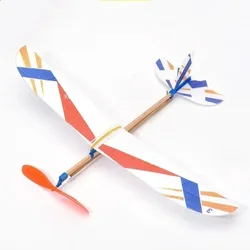 DIY Hand Werfen Fliegende Segelflugzeug Flugzeuge Elastische Gummiband Angetrieben Fliegen Flugzeug Flugzeug Segelflugzeug Montage Modell Spielzeug Für Kinder