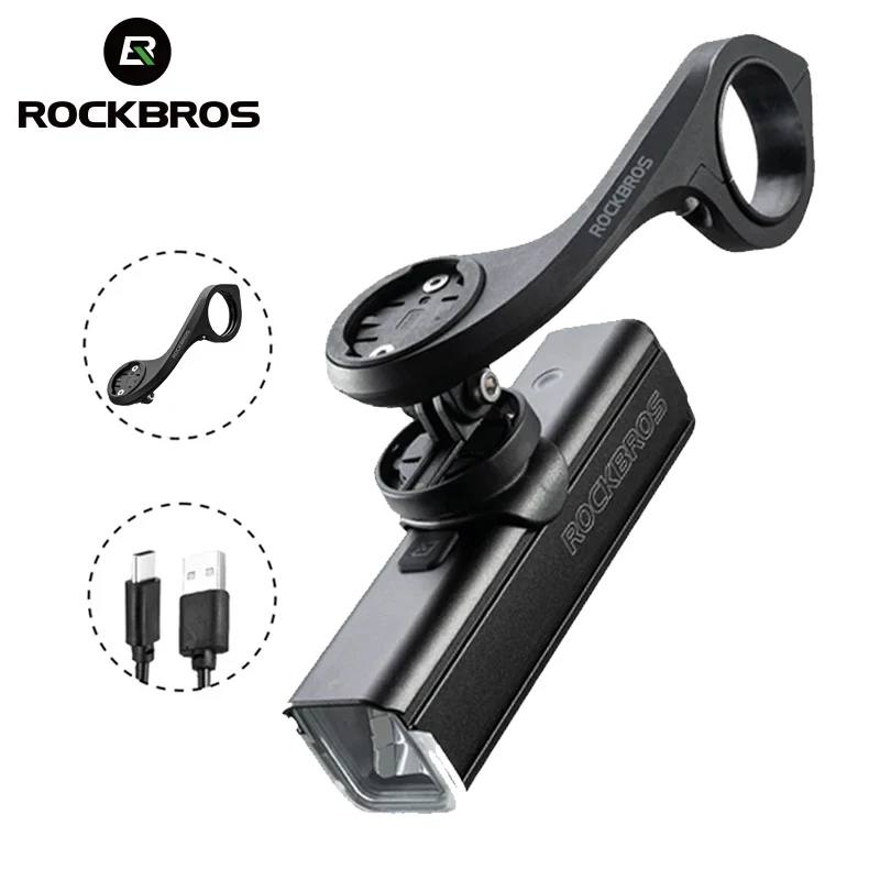 ROCKBROS światło rowerowe 1000lm type-c ładowanie MTB kolarstwo szosowe wyróżnij światło rowerowe światło przednie 4500mAh IPX6 akcesoria rowerowe