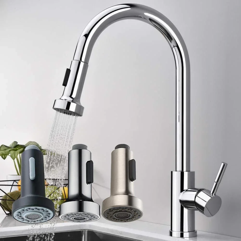 Kitchen Pull Out Faucet Sprayer Nozzle ABS Durable Water Saving Bathroom Basin Sink Shower Spray Head Multifunction Pull Head view 2