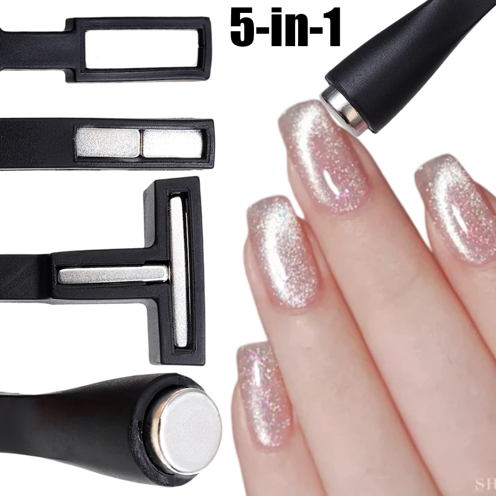 5 in 1 Multifunctional Strong Cat Eye Magnet UV/LED Gel Highly Quality Nail Magnetic Stick for Manicure Art Design Special Tools