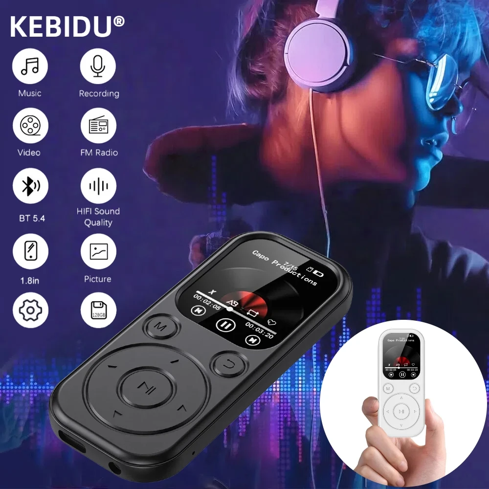Bluetooth MP4 MP3 Lossless Music Player IPS Display E-book Support TF Card FM Video Audio Recorder Lossless Sound MP3 Player