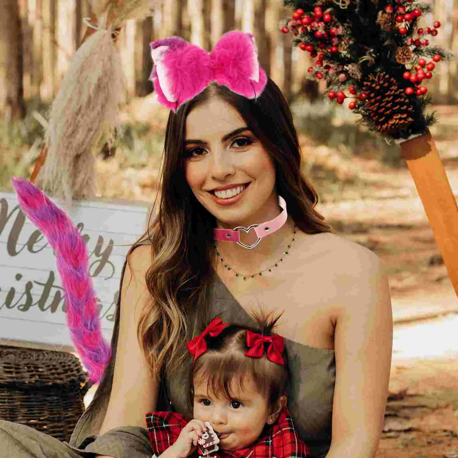 Conjunto de orelha de gato gatinho, coador de orelhas exclusivas, brinquedo, escorredores, decoração de cauda cosplay