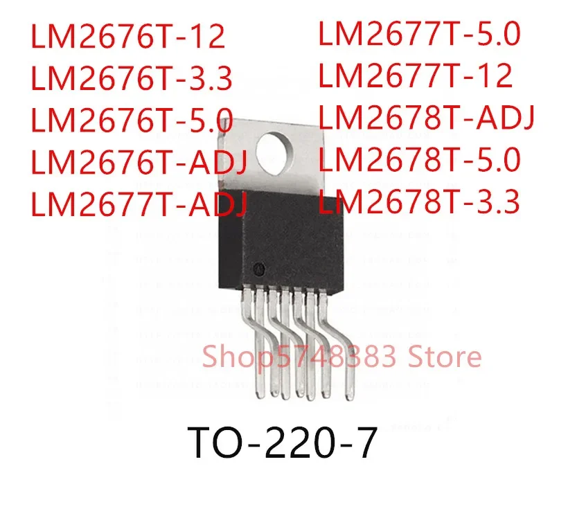 10PCS LM2676T-12 LM2676T-3.3 LM2676T-5.0 LM2676T-ADJ LM2677T-ADJ LM2677T-5.0 LM2677T-12 LM2678T-ADJ LM2678T-5.0 LM2678T-3.3