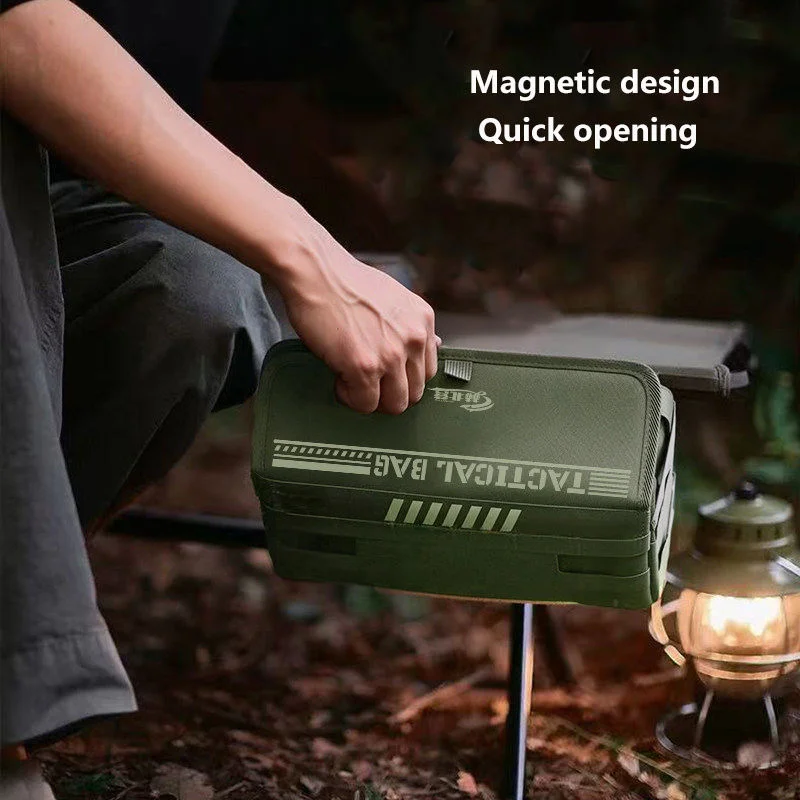 4L/16L Insulated Waterproof Tactical Camping Bag Foldable Outdoor Picnic Tableware Storage Box Large Capacity Field Cookwar