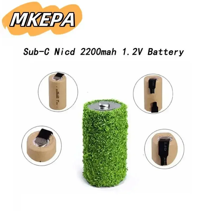 Screwdriver Electric Drill SC Batteries 1.2V 2200mAh Sub C Ni-Cd Rechargeable Battey With Tab Power Tool NiCd SUBC Cells