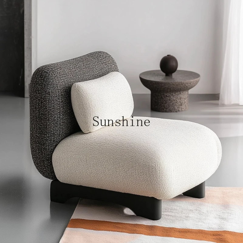 

Medieval cotton and linen leisure single sofa household balcony small apartment chair