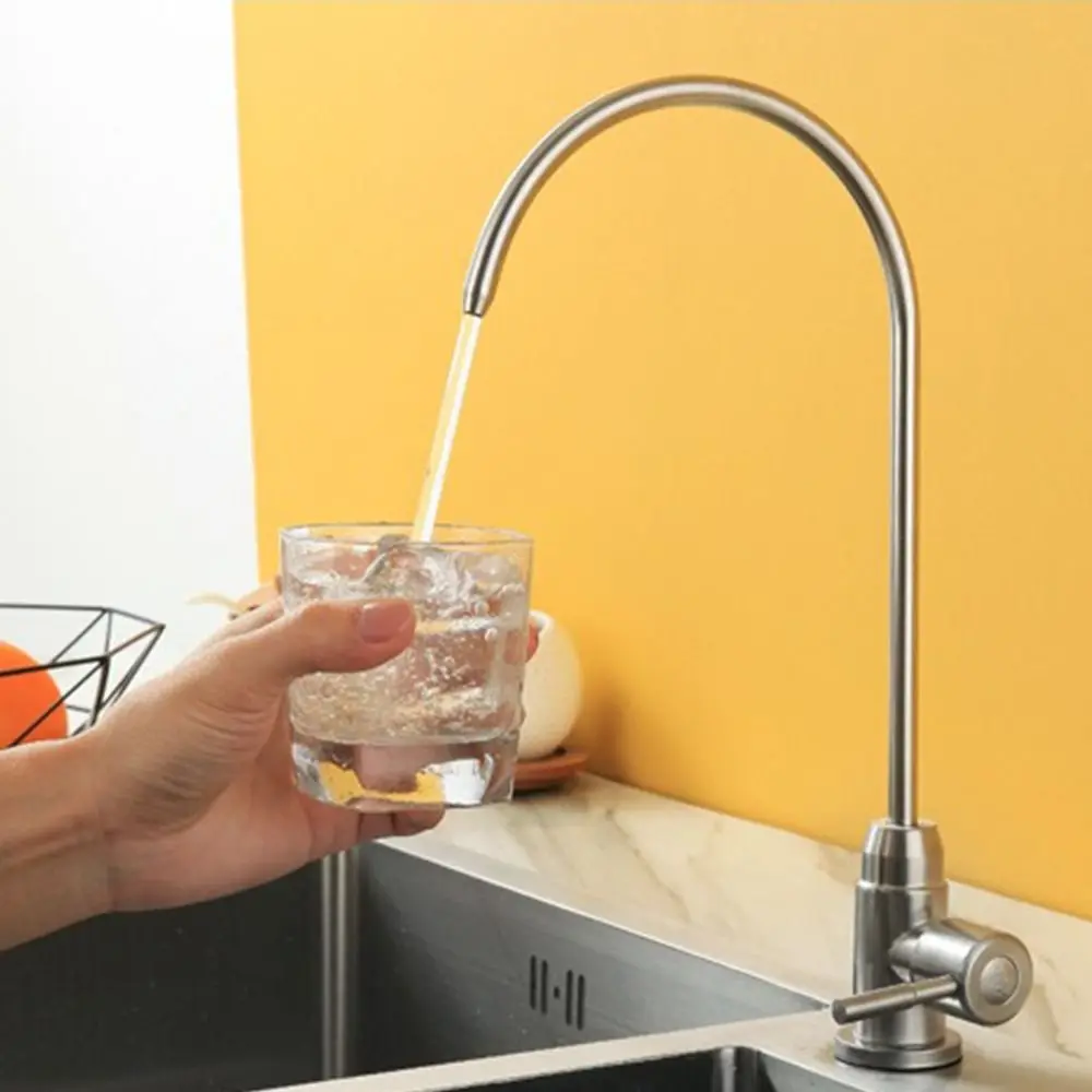 

Кран с фильтром для воды из нержавеющей стали, быстрый разъем, одиночные краны для холодной кухни, простая установка, кран для питьевой воды, умывальник