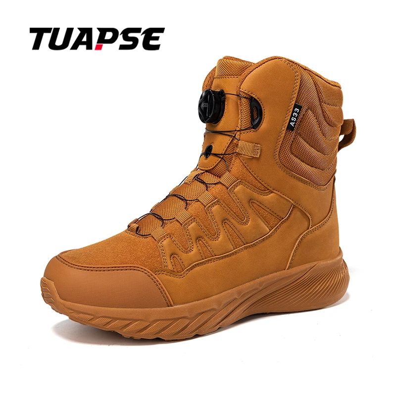 TUAPSE Fashion Training Boot Trendy Men Climbing Training Lightweight Boots Outdoor Hiking Breathable Fan Shoes Men