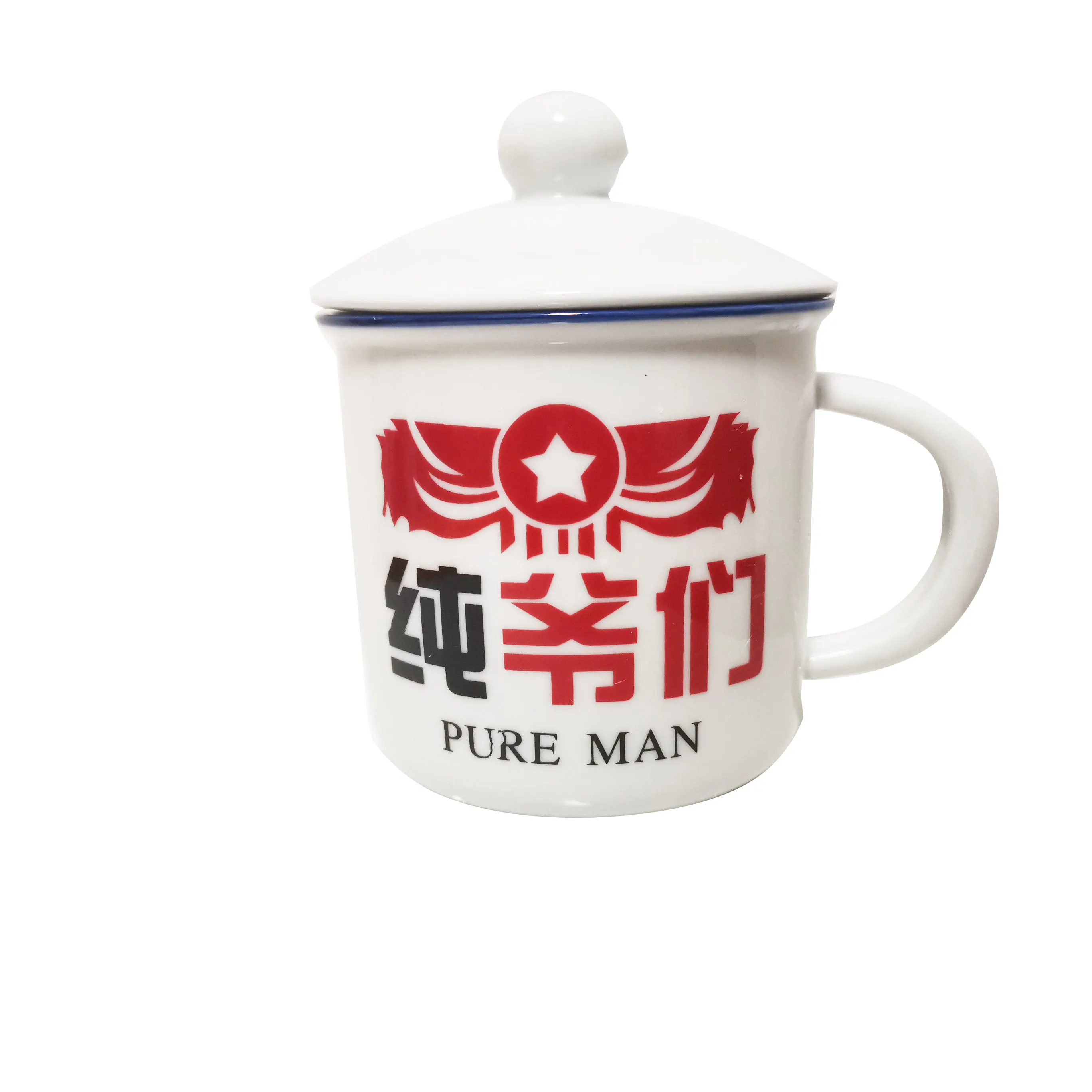 communism enamel white water mug cup china vintage style Chair Mao printed coffee cup