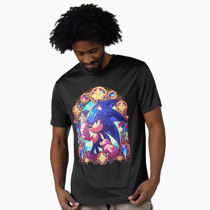 90s Cartoon Series Cute Sonic The Hedgehog Shadow Gift t shirt 0603 Vintage Racing Anime Graphic Tee Y2K clothes US Size S-6XL