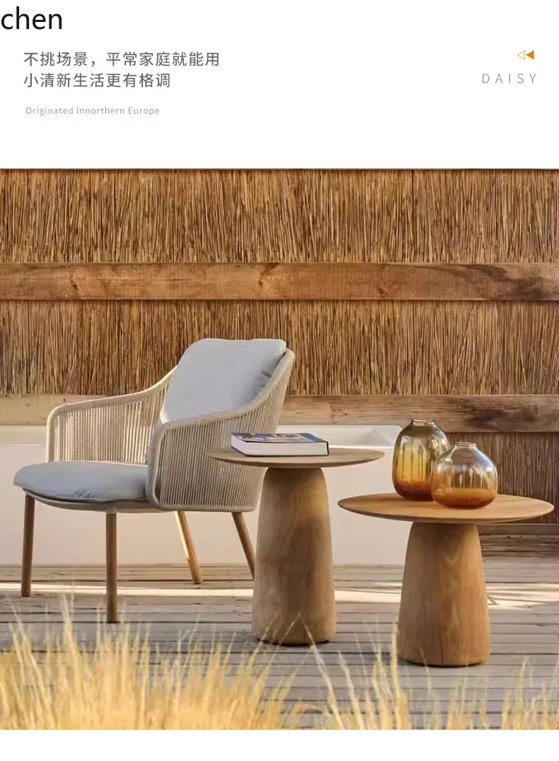 Outdoor Table and Chair Set for Courtyard, Rainproof and Sunproof, Leisure Sunroom Table and Chair Combination