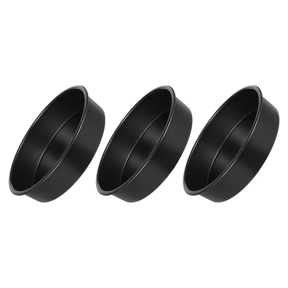 

Набор из 3-х круглых форм для выпечки диаметром 8 дюймов, антипригарные формы для шифонового бисквита, чизкейка, муссовых десертов, глубокие формы для выпечки, пригодные для использования в духовке, с закругленными краями