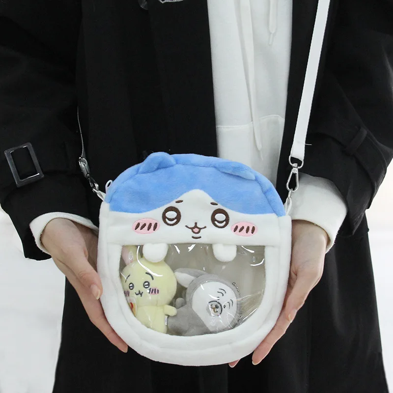 Japanese Kawaii Bag ちいかわ ハチワレ Women Cartoon Plush Shoulder Bags Women Crossbody Bags Neck Purse Bag Satchel Feminina