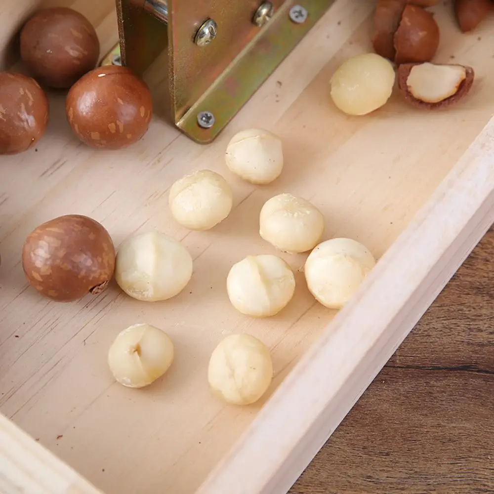 Kitchen Almonds Easy to Use Nut Tongs Wooden Base Multifunctional Walnut Pliers Nutcracker Chestnut Opener Nut Sheller