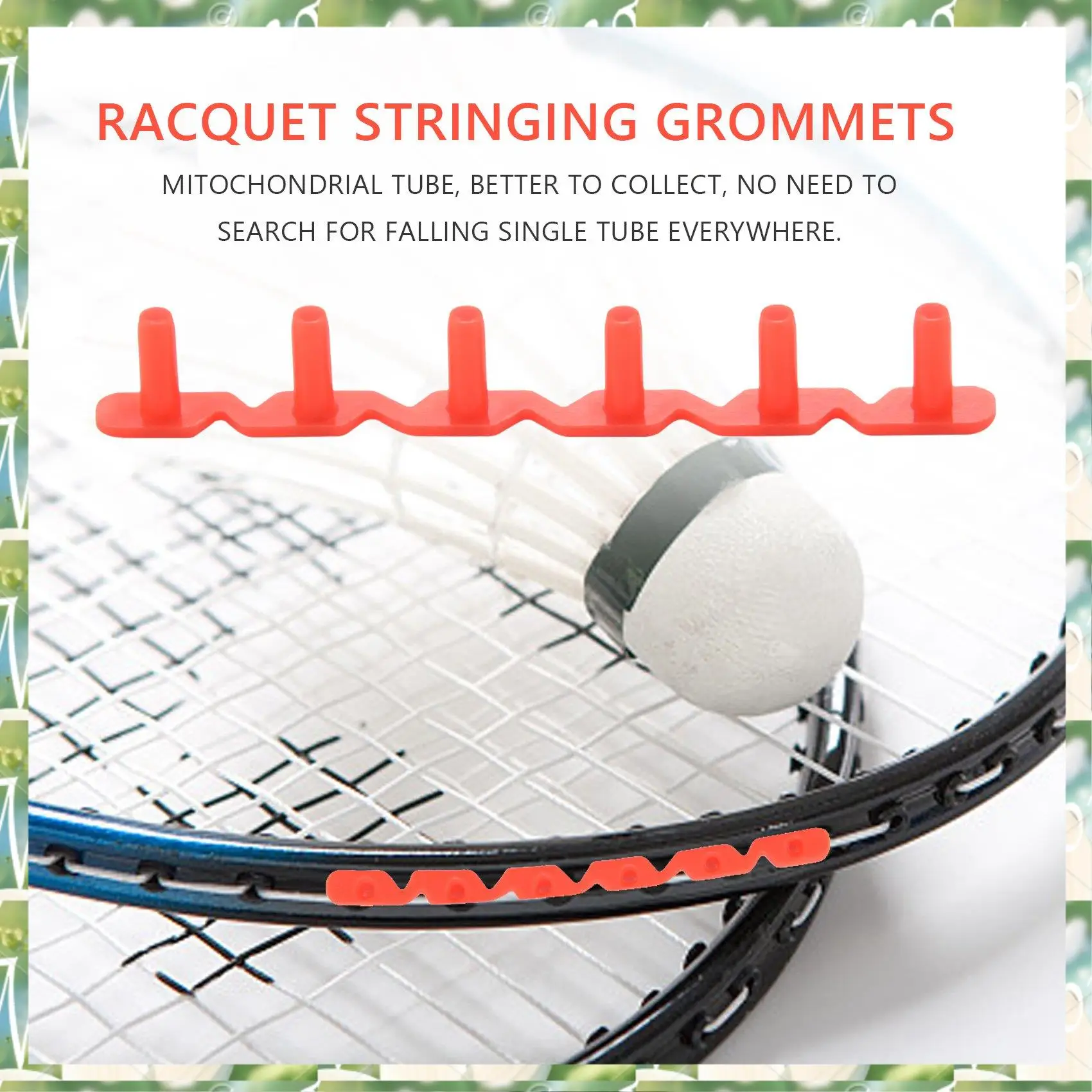 스포츠 배드민턴 라켓 라켓 스트링 그로밋 아일렛 교체 액세서리 가드 튜브, 배드민턴 라켓 라켓 스트링