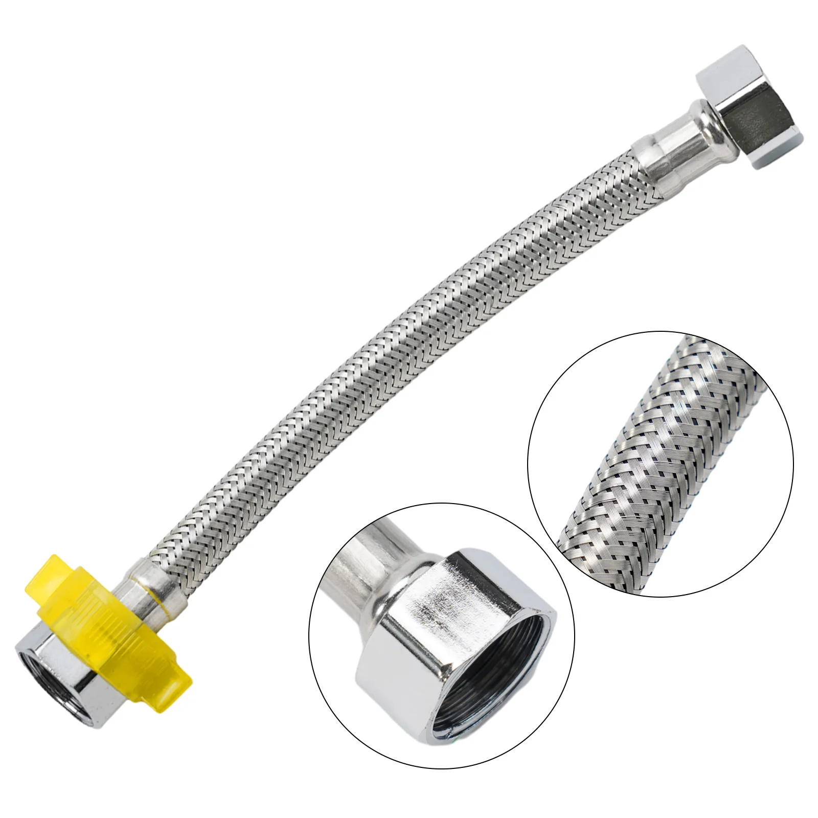 Parts Hose Cold And Hot Water Fittings Silver Stainless Steel Toilet Water Heater Bathroom Kitchen Replacement