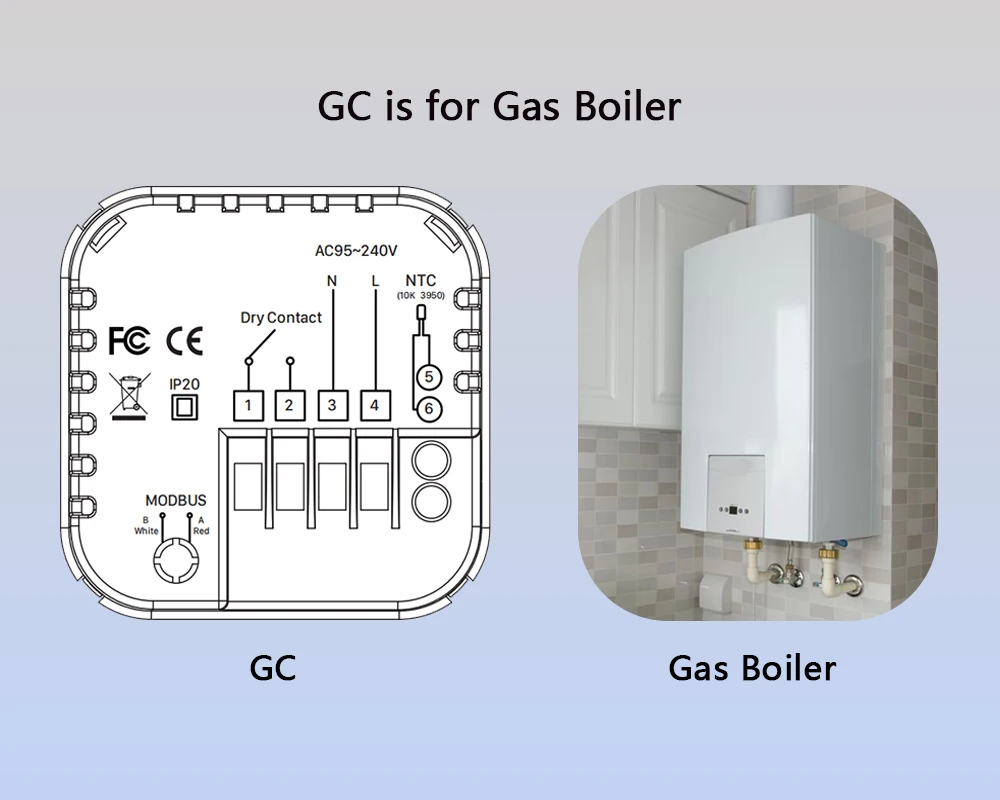 Ewelink WiFi inteligentny termostat do ogrzewania gazowy podgrzewacz wody elektryczna podłoga inteligentny regulator temperatury w domu Alexa Google Home — zdjęcie produktu 5