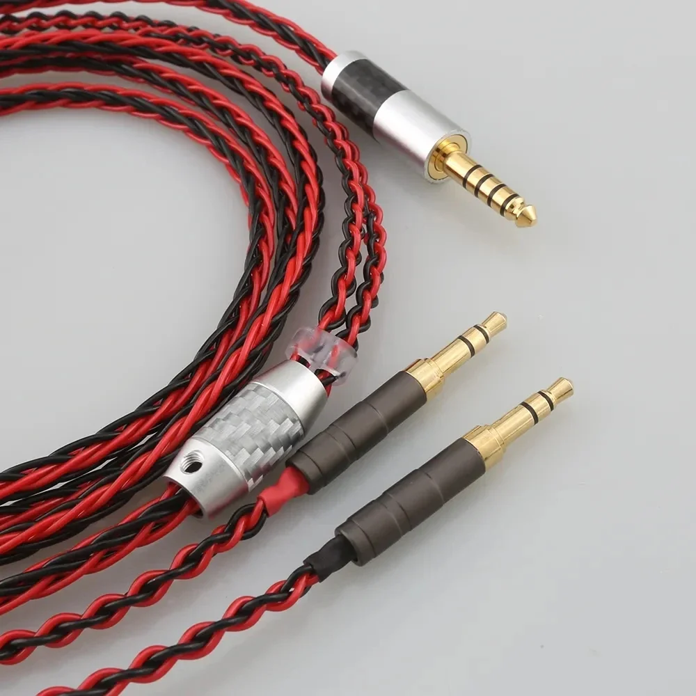 أحمر أسود سماعة أذن كابل ل Hifiman Sundara Ananda HE1000se HE6se DEVA he400se Arya He-35x