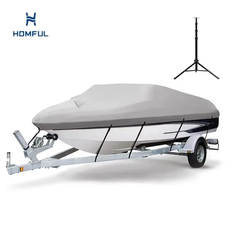 

STLF HOMFUL 2 Pcs Set Boat Accessories Boat Cover Support Poles and Waterproof Boat Cover