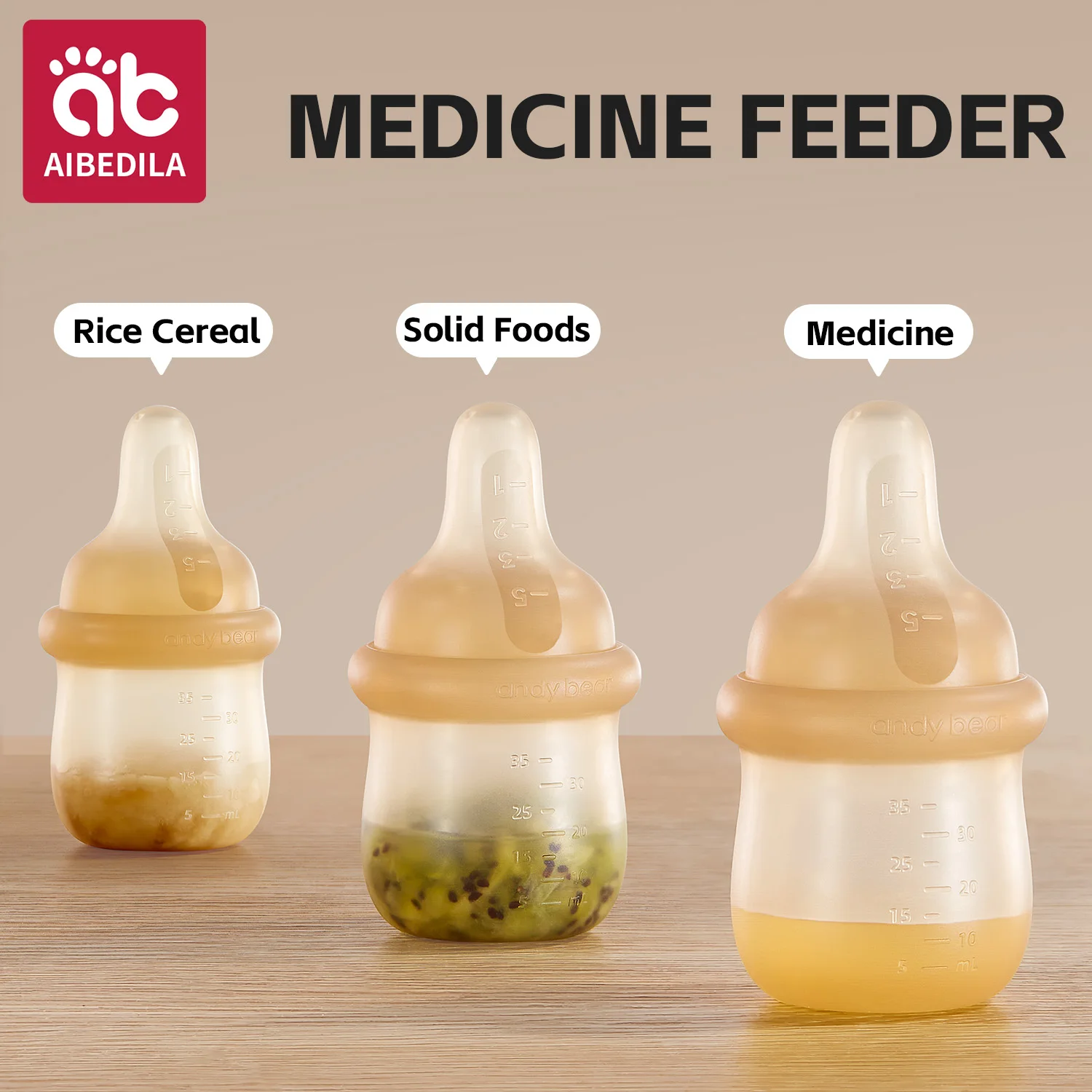 AIBEDILA الطفل الطب المغذية الاطفال تغذية مصاصة تغذية الطب زجاجة صغيرة الرضع مكافحة الاختناق الأطفال الطب المغذية #4