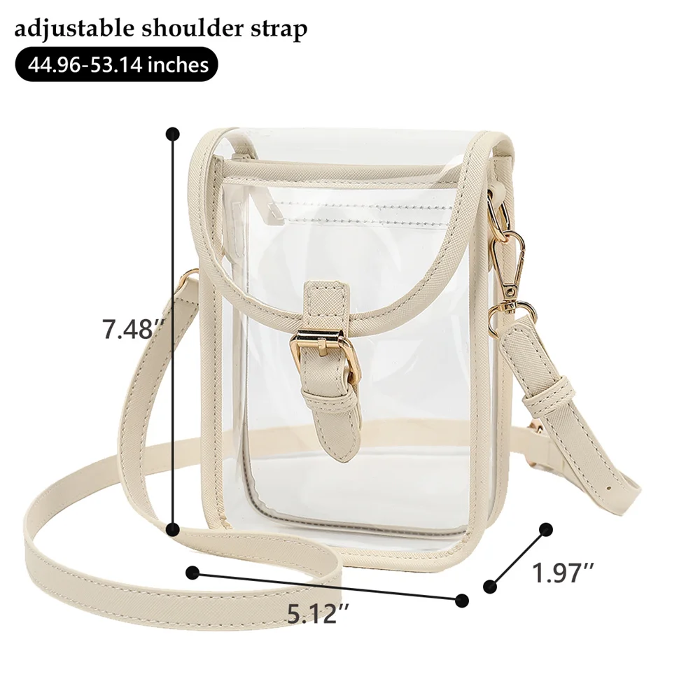 PVC Clear Should Bag PU Leather Clear Messenger Bag Casual Shoulder Purses Jelly Transparent Women Hand Bag Clutch Women Bag