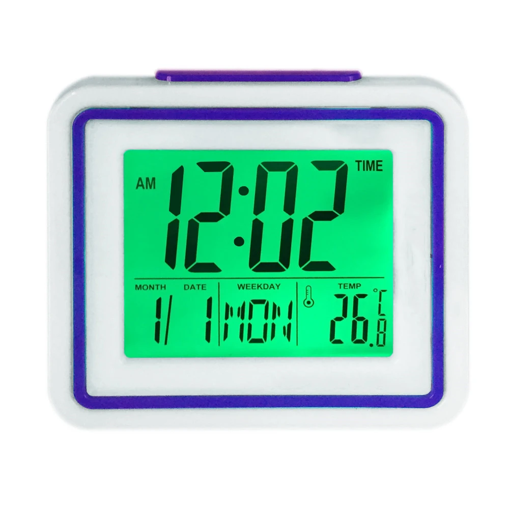 Angielski mówiący budzik z datą, dniem i temperaturą, dla niedowidzących lub niewidomych