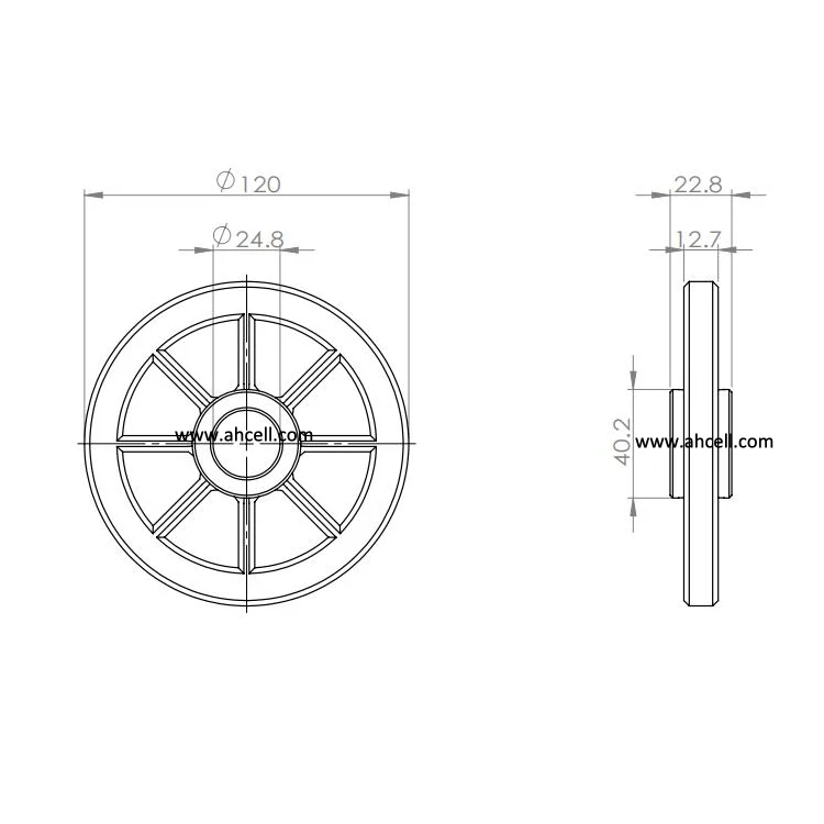 Insulated Laminated Glass Production Transfer Conveyor Table Plastic Disc Roller Wheel