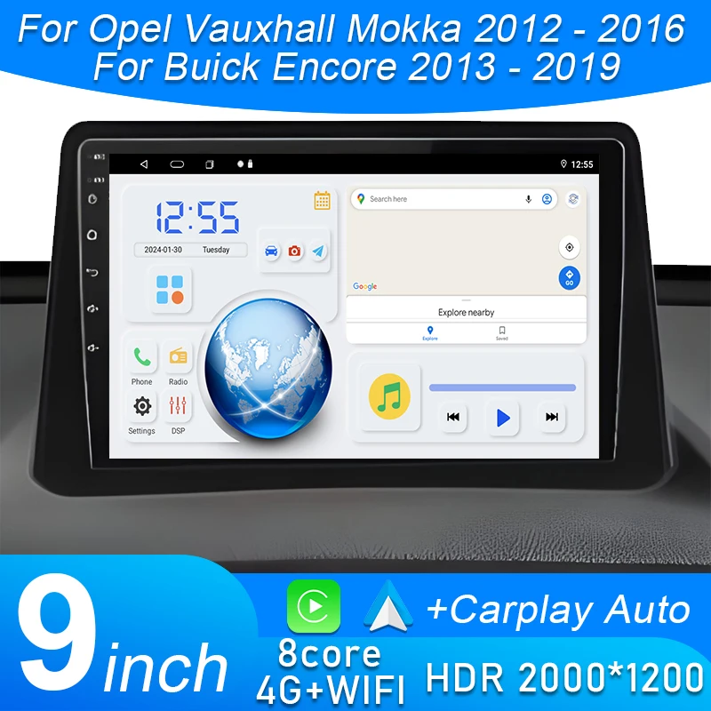 

Video Player Android 15 Carplay Auto GPS Navigation For Opel Vauxhall Mokka 2012 - 2016 For Buick Encore 2013 - 2019 Car Radio