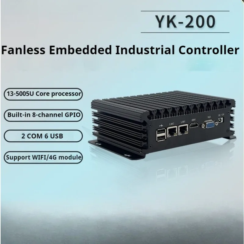 

i3-5005U Mini Industrial Computer Dual Network Dual String Micro Low Power Consumption Computer Small Host Desktop Mini