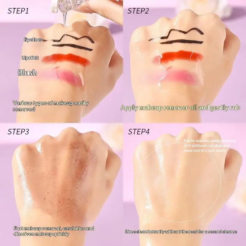 20Pcs Cleansing Oil Single-Use Portable Travel Makeup Remover Oil Gentle Deep Cleansing Mild Non-irritating Pore Cleansing Oil" image 4