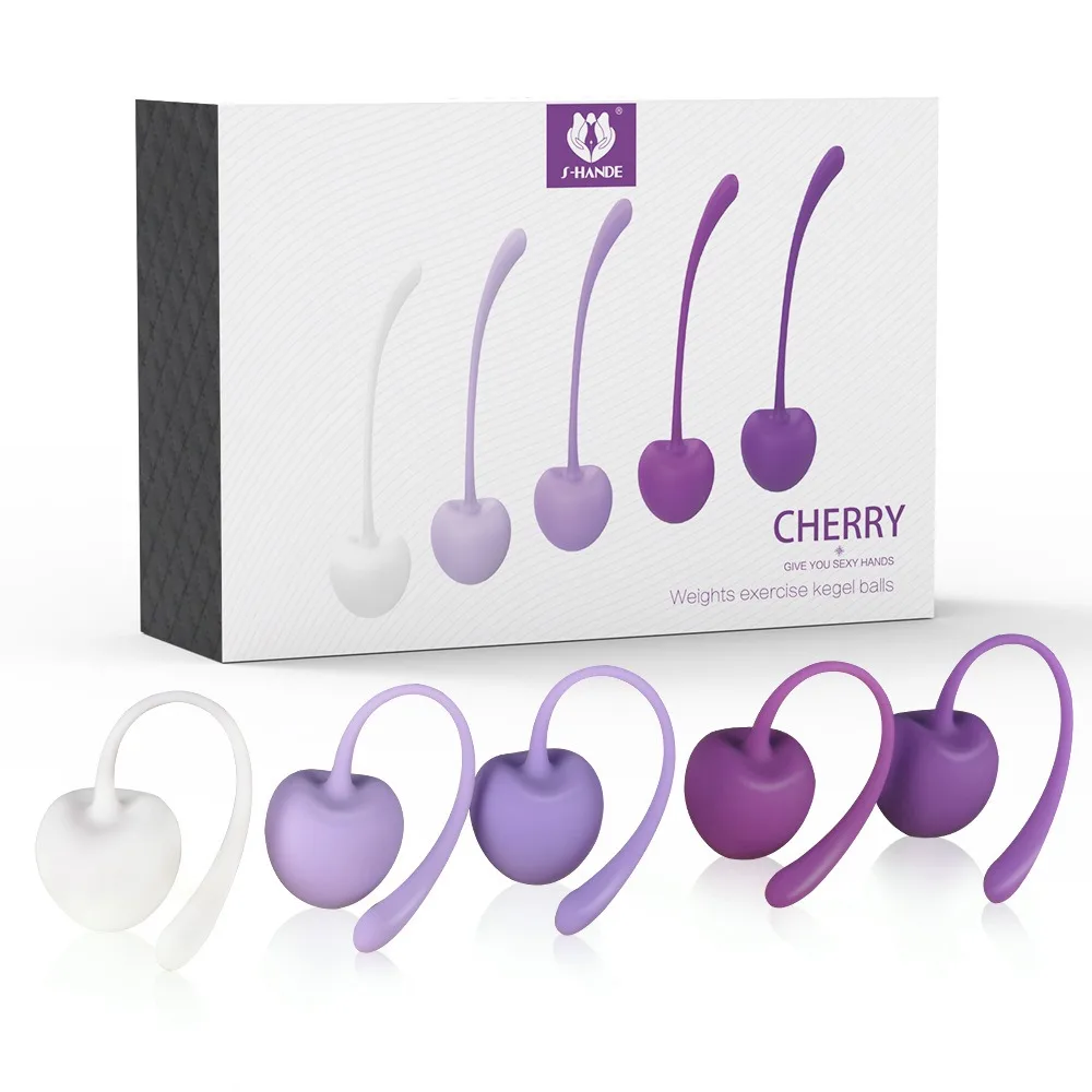Cherry Shaped Kegel Balls Set, 5 Graduated Weighted Silicone Balls for Pelvic Floor Training & Postpartum Recovery 2