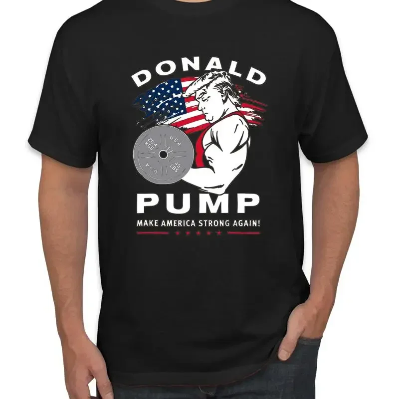 Donald Pump Funny USA Weight Lifting Men Political Offensive T Shirt